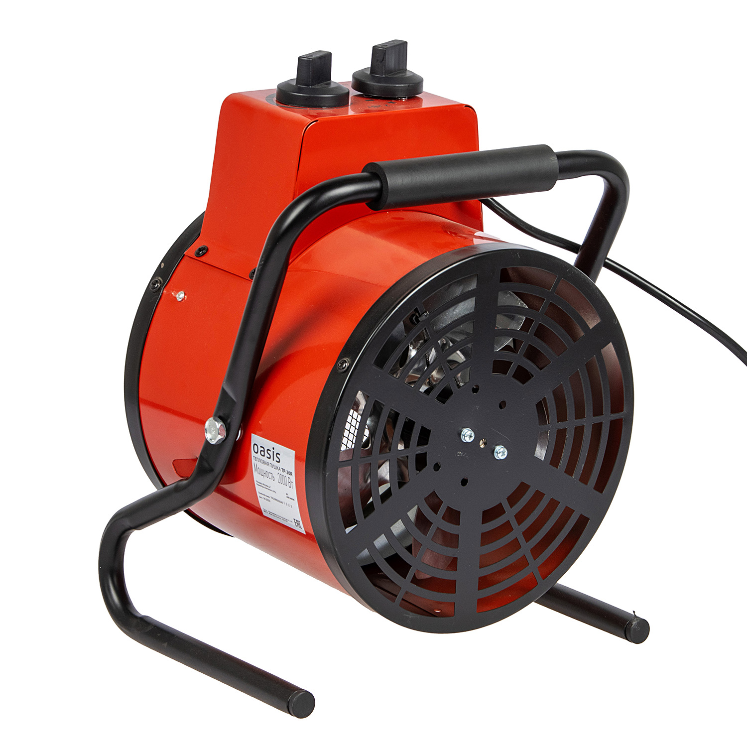 Пушка тепловая электрическая 2кВт 230м3/ч S-20м2 ТЭН круглая 220В TP-20R OASIS *1 Пушка тепловая электрическая 2кВт 230м3/ч S-20м2 ТЭН круглая 220В TP-20R OASIS *1