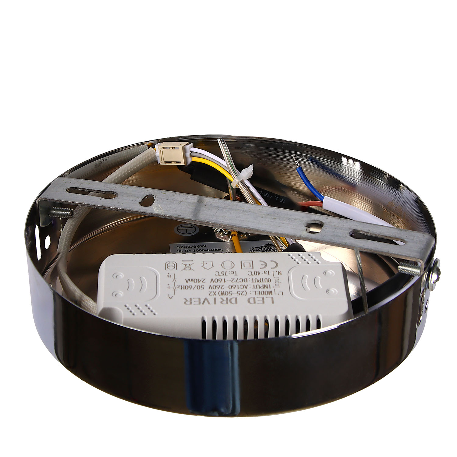 Светильник подвесной светодиодный 9233/96W Chrome  450 мм 3 реж., пульт S=16м2  VERNER LIGHTING *1