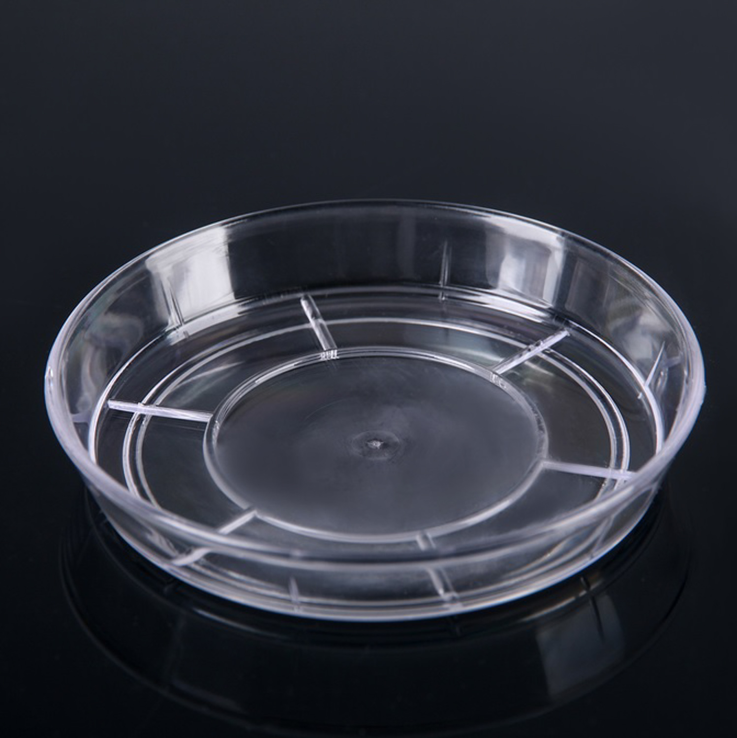 Поддон под кашпо пластм. Прозрачный "зашита" д.16см  702 (Tek.A.Tek) *1/30