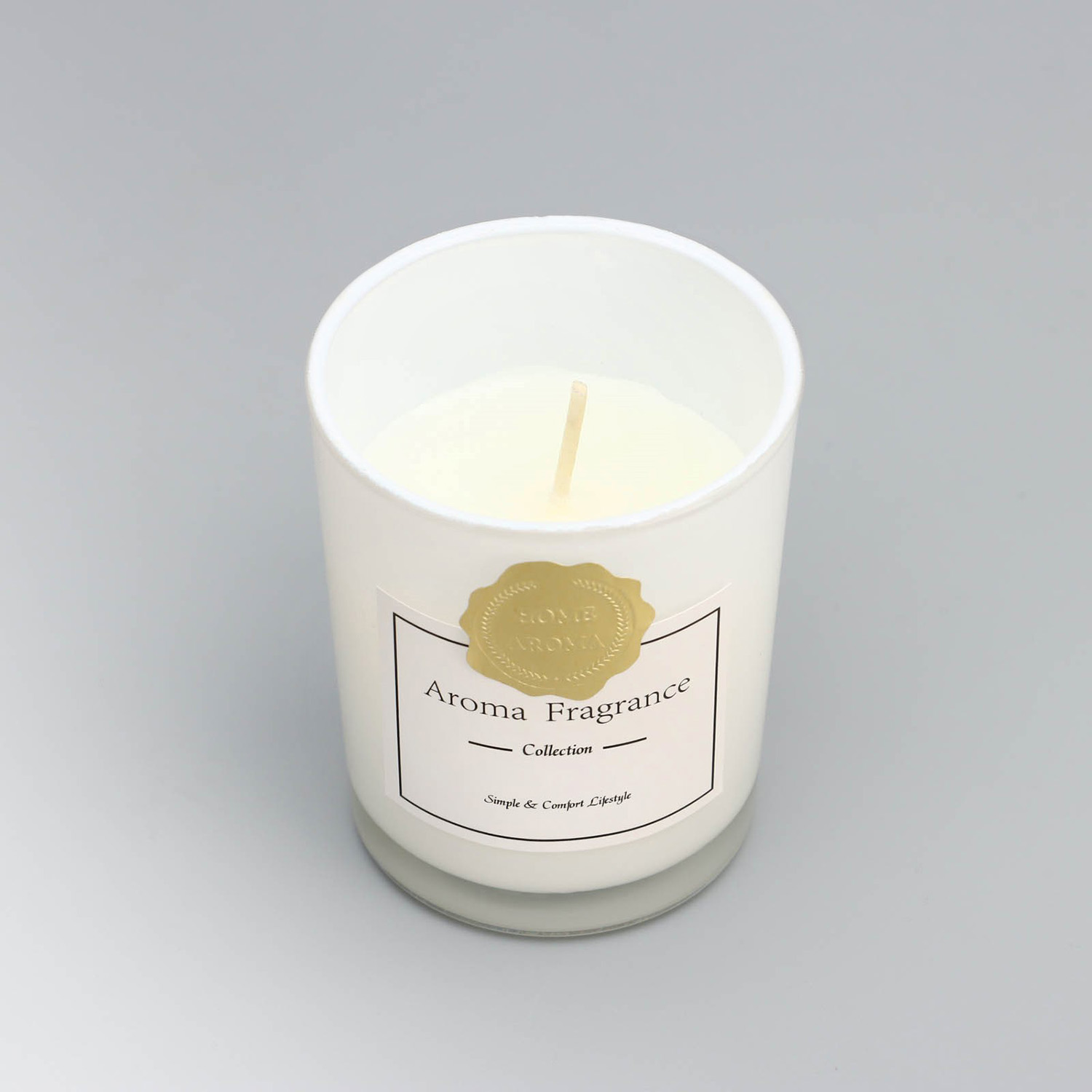 Свеча ароматическая "Aroma Candle",белый чай, белая, 5,5х6,5 см  9667572