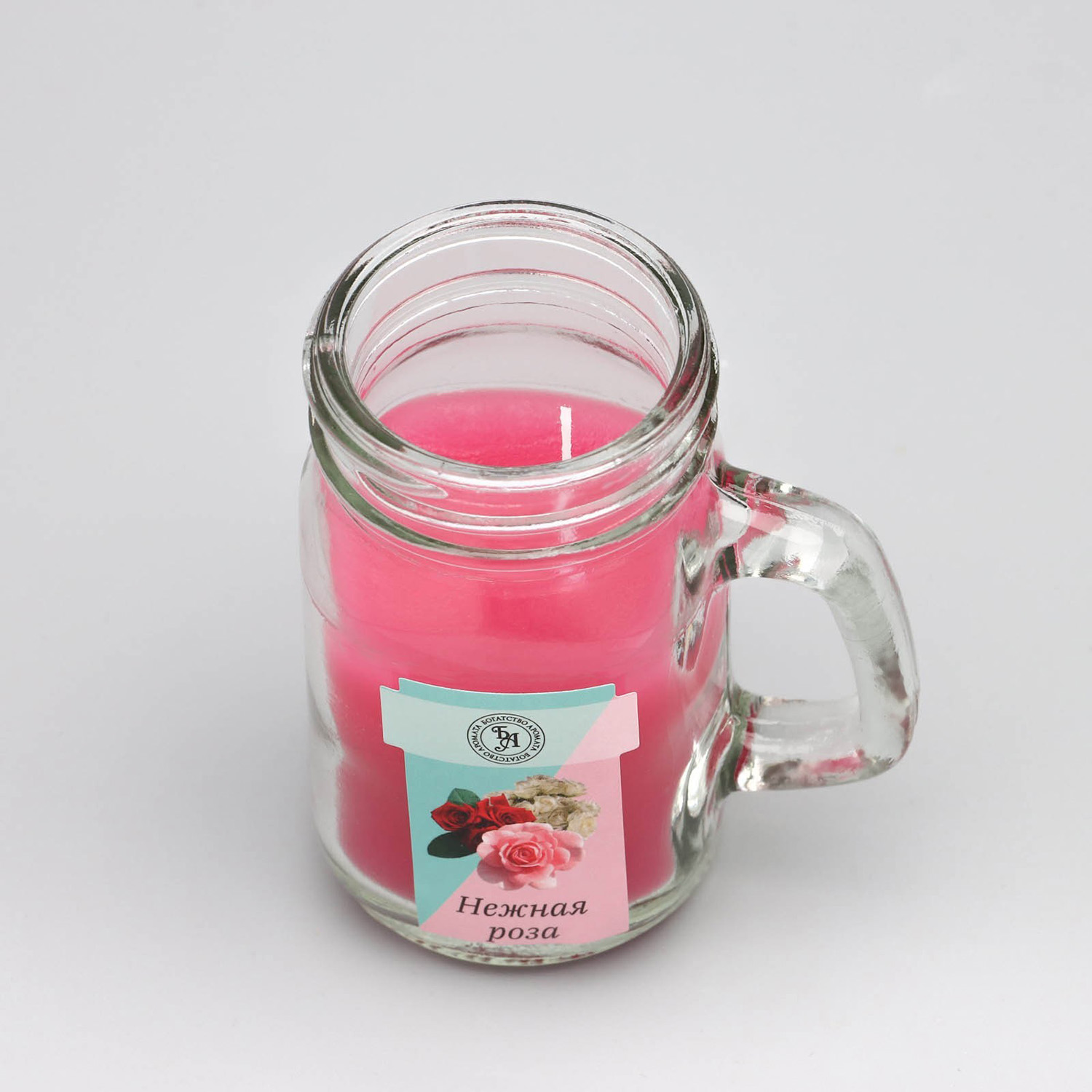 Свеча ароматическая в банке «Нежная роза», 7.2×8.5 см, 190 г