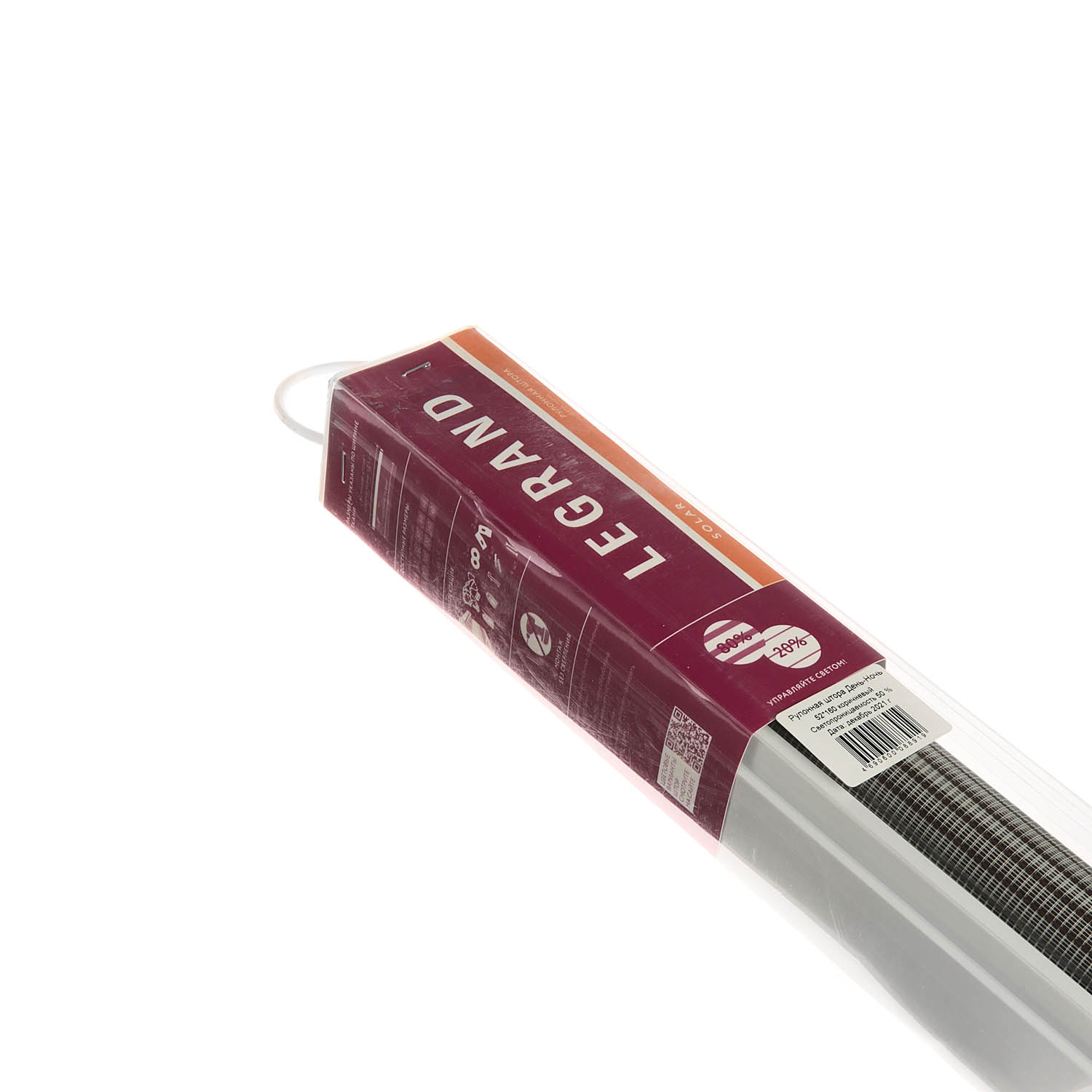 Рулонная штора Legrand День и ночь, 52х160 см, коричневый