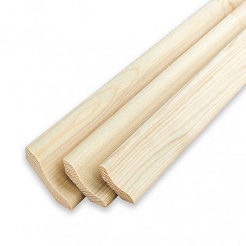 Плинтус 2.2 м, 60 мм, сращенный, бессучковый, гладкий