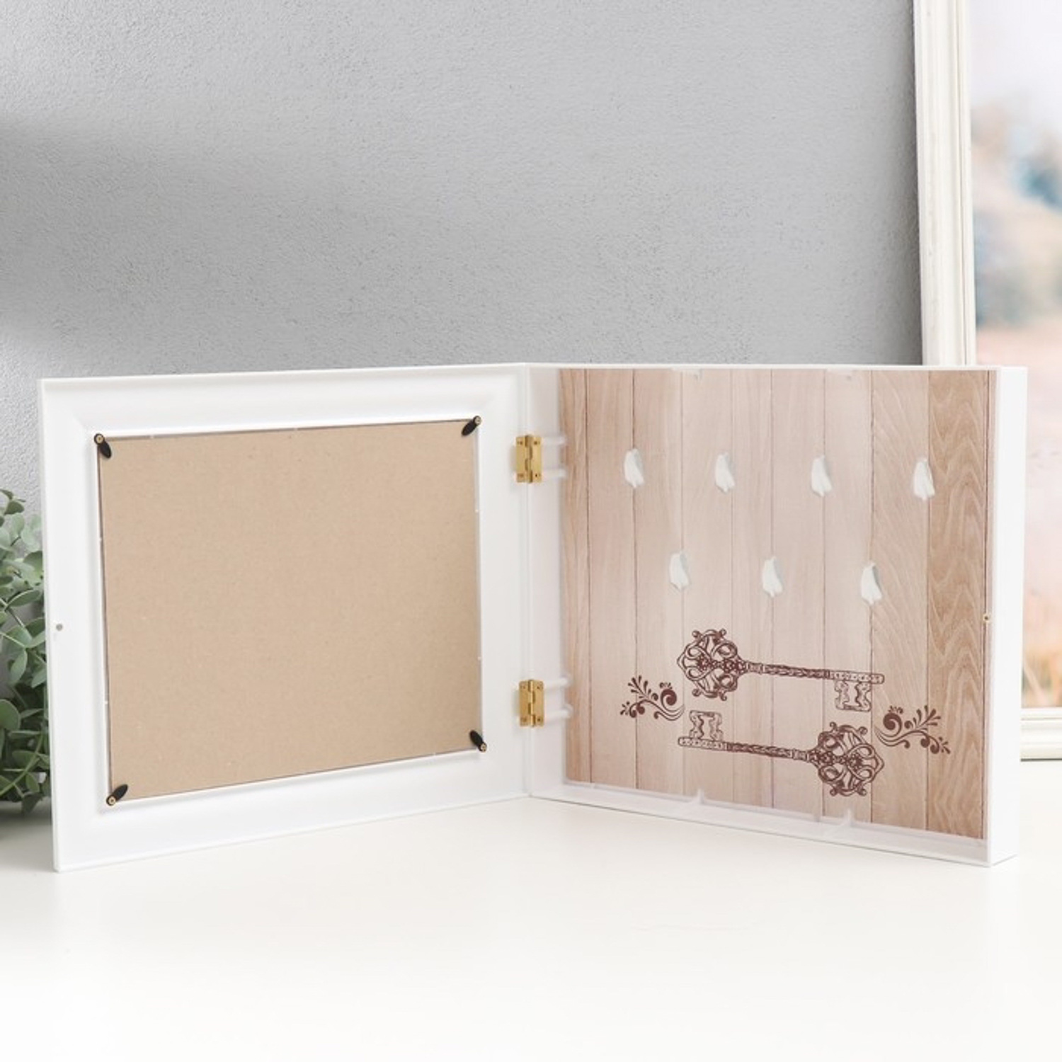 Ключница закрытая "Листья" 26,5х31,5 см Белый 9502889 Ключница закрытая "Листья" 26,5х31,5 см Белый 9502889