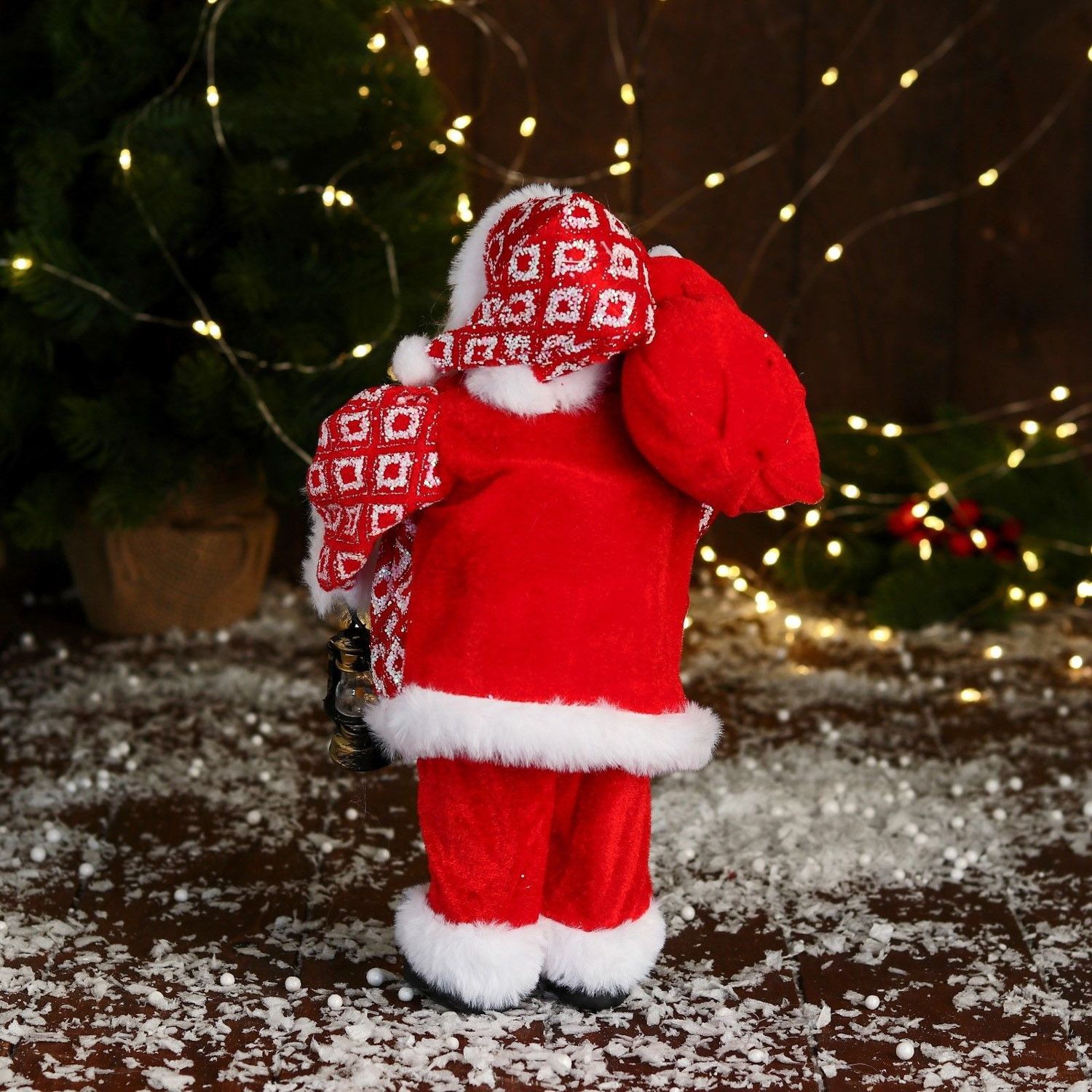 Дед Мороз "В костюме с орнаментом" 28 см, красный  9692587