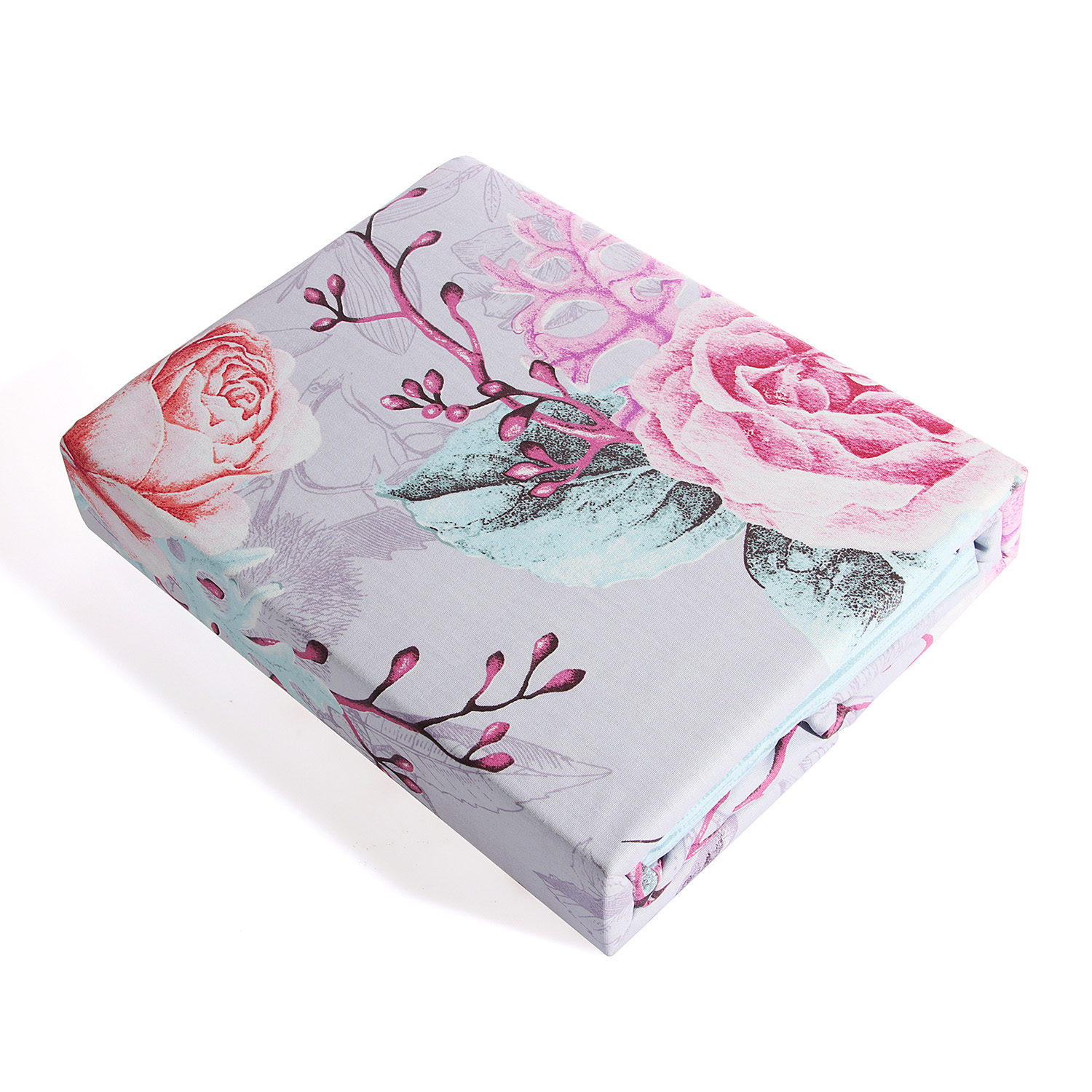 Постельное белье евро бязь Василиса 9539/1 Розовый зефир нав70*70,пр200*220