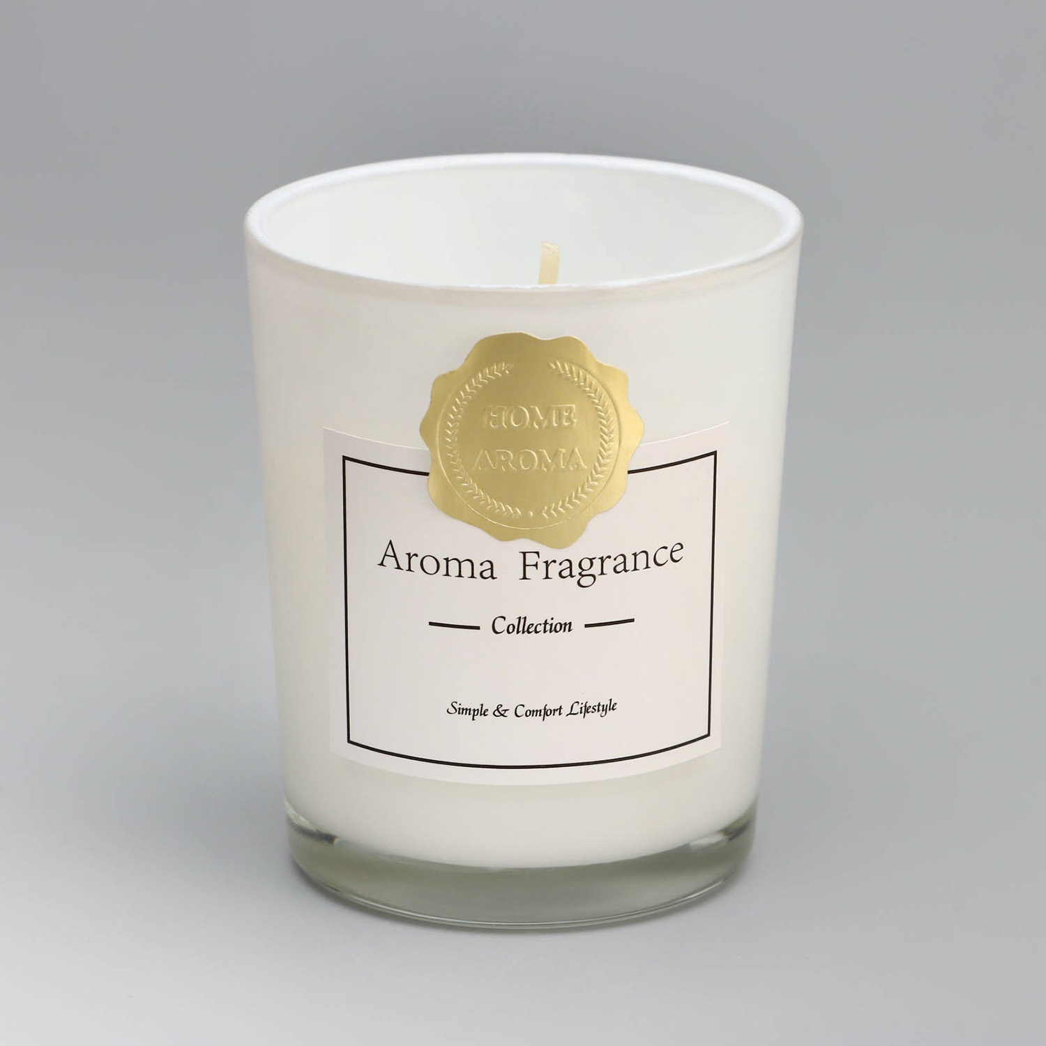 Свеча ароматическая "Aroma Candle",белый чай, белая, 5,5х6,5 см  9667572