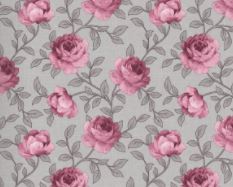 яяяКлеёнка на неткан.основе "Dekorama" 223 D "Пионы розовые" на сером шир.1,40м *20м