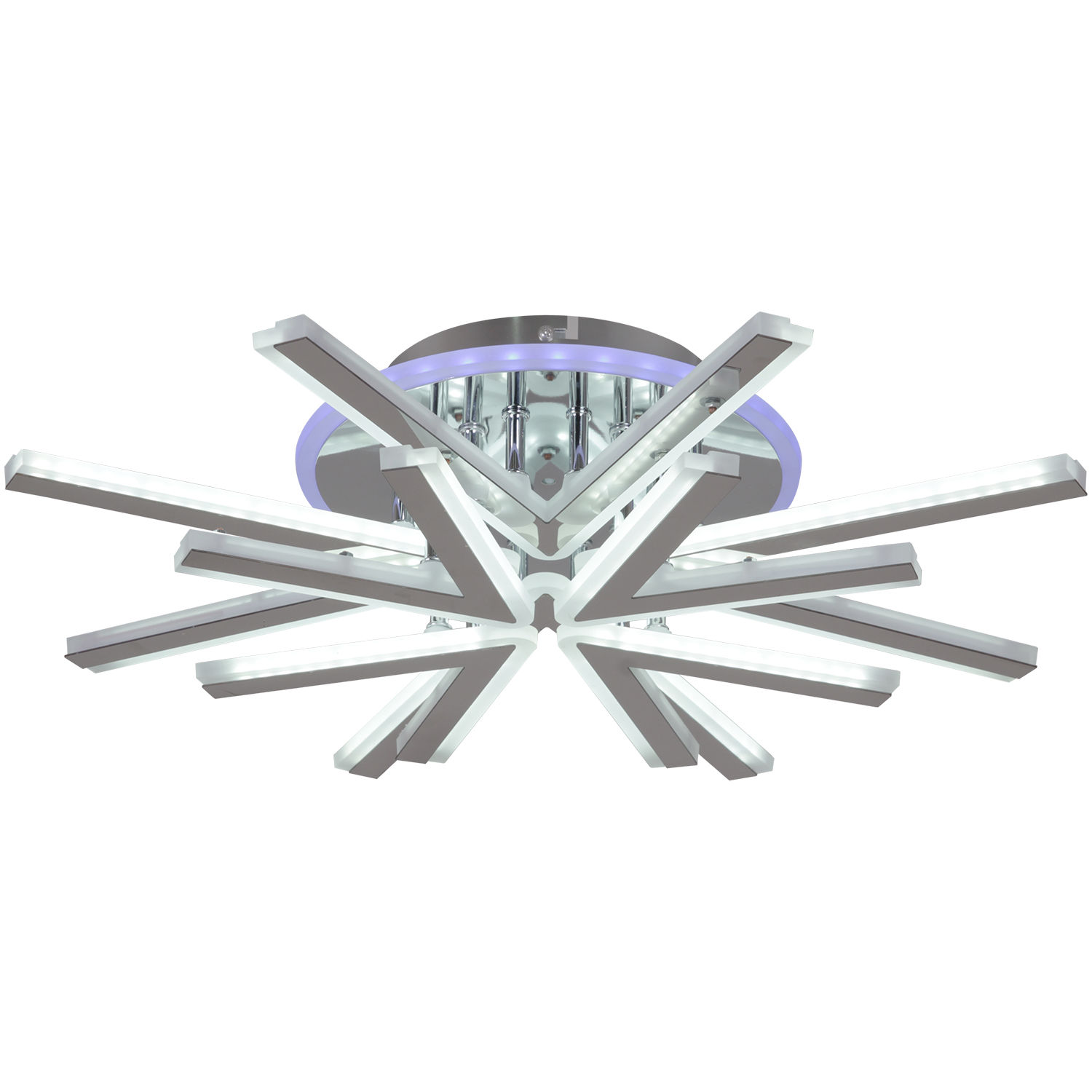 Светильник потолочный светодиодный 09824-3.3-4+4C CR (RGB)  LED 3000-6000К ПДУ+диммер S=20м2*1