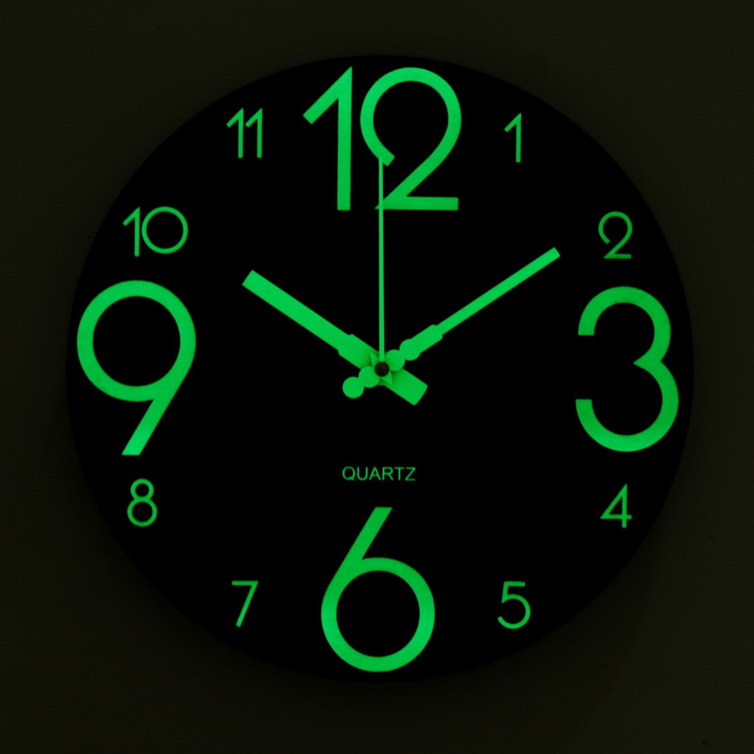 Часы настенные, флуоресцентные, плавный ход, d=30 см   7514258