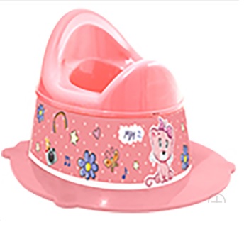 Горшок детский пластм. со съемной емкостью "ДЕКО" "Кошечка" розовый М2583 ("М-Пластика") *1/7