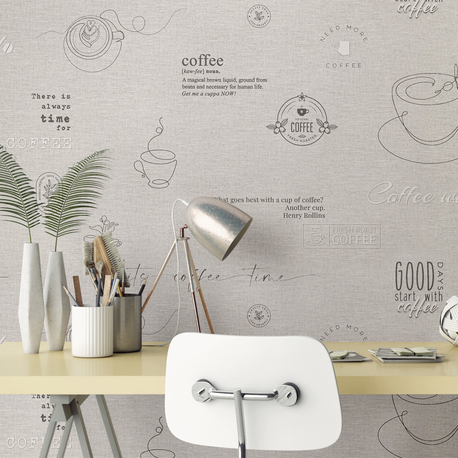 Обои флиз Ateliero Cafe (сер.) 589698 1.06*10м *6