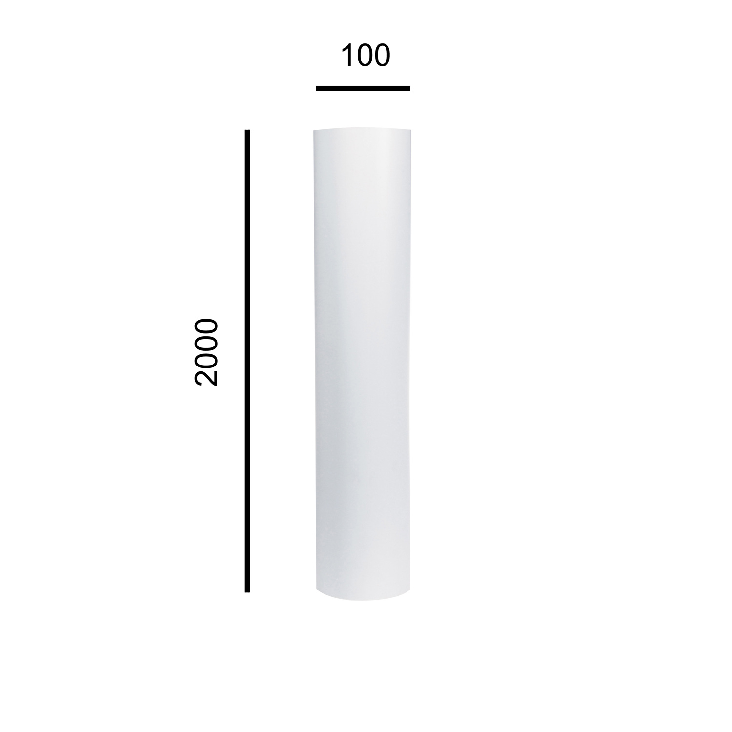 Воздуховод круглый Ø100мм 2м 10ВП2У *1/20