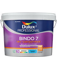 Краска акриловая 1 л для стен и потолков DULUX BINDO 7, база BW, матовая, влагостойкая