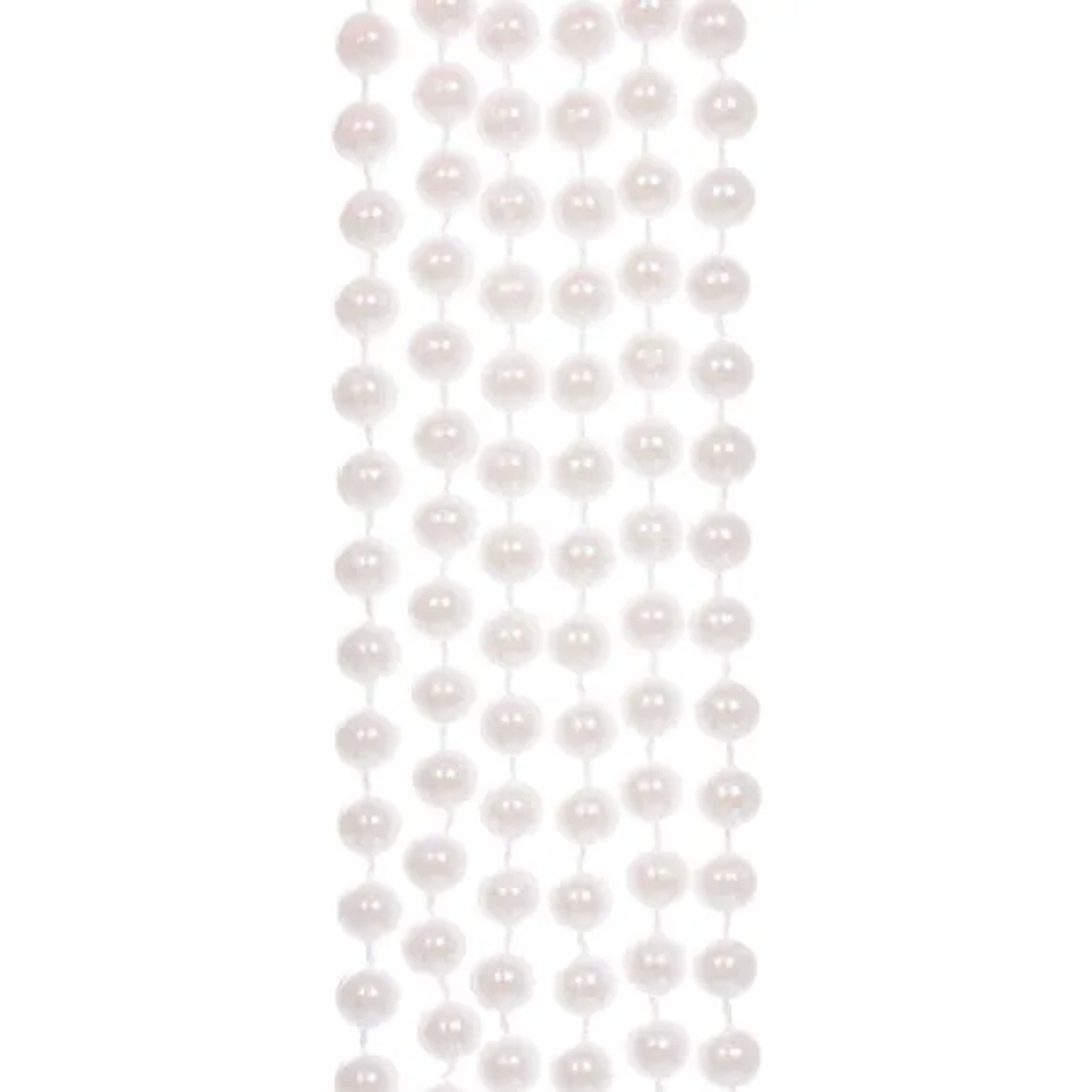 Бусы на елку Серпантин «Шарик средний», 200 см, 8 мм, белый