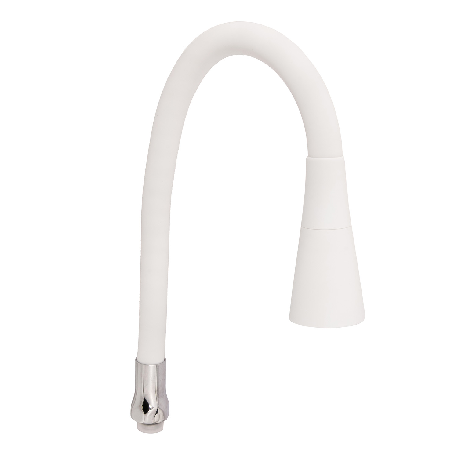 Излив для смесителя Рotato P71-2L гибкий силиконовый белый 2-х режимный 52см *1/100 Излив для смесителя Рotato P71-2L гибкий силиконовый белый 2-х режимный 52см *1/100