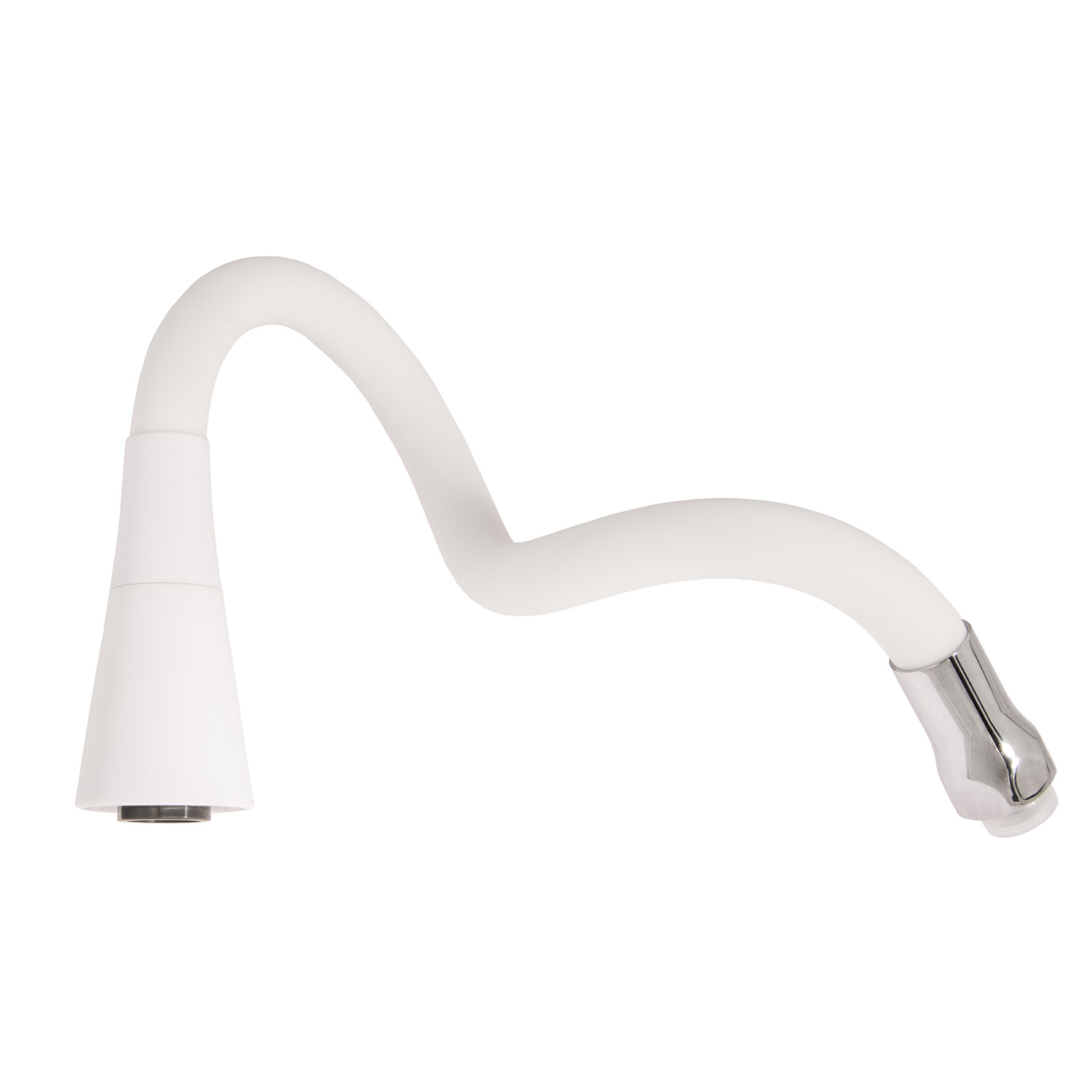 Излив для смесителя Рotato P71-2L гибкий силиконовый белый 2-х режимный 52см *1/100 Излив для смесителя Рotato P71-2L гибкий силиконовый белый 2-х режимный 52см *1/100