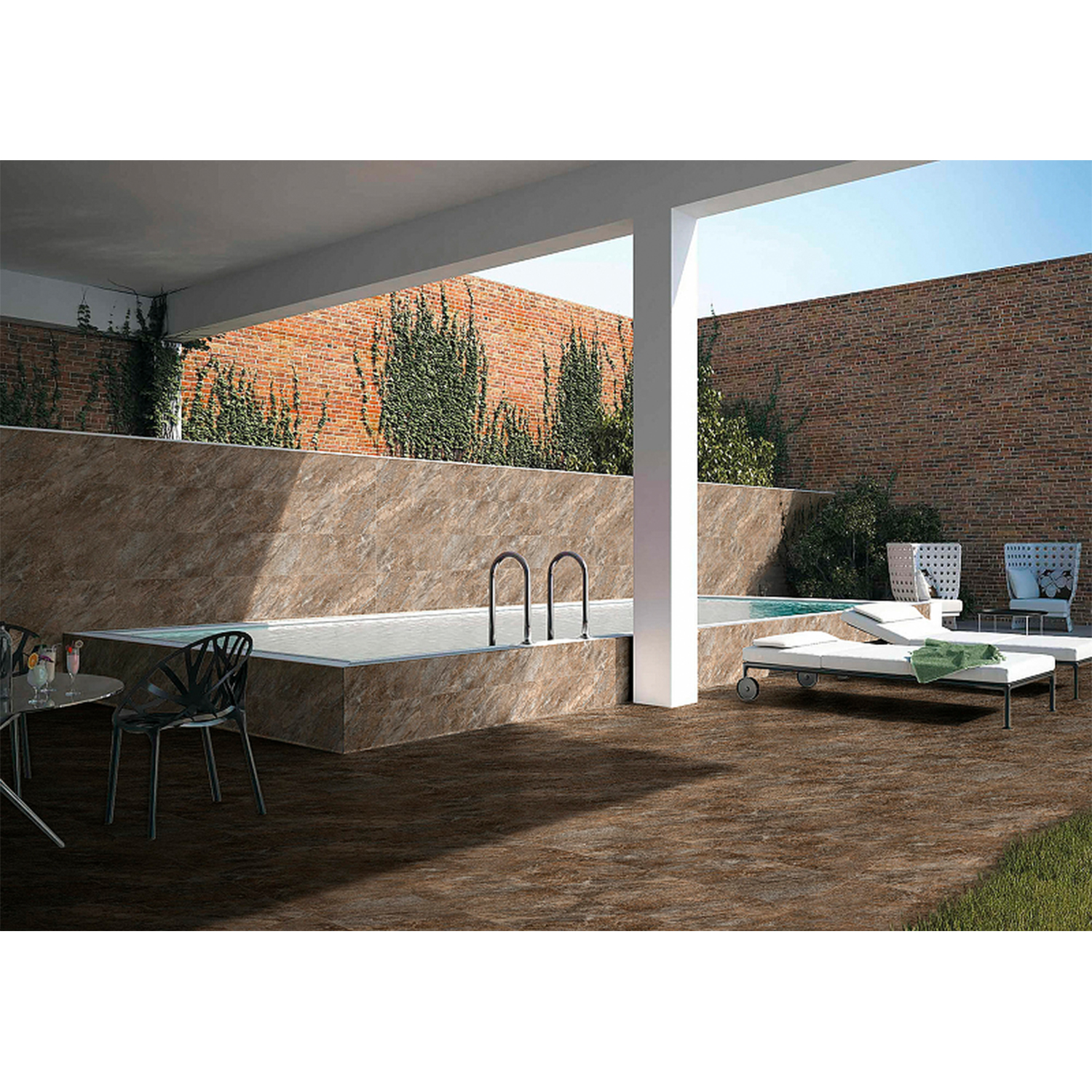 Керамогранит 1.44 м² Global Tile Thor 6260-0222, 600x300x9 мм, темно-бежевый