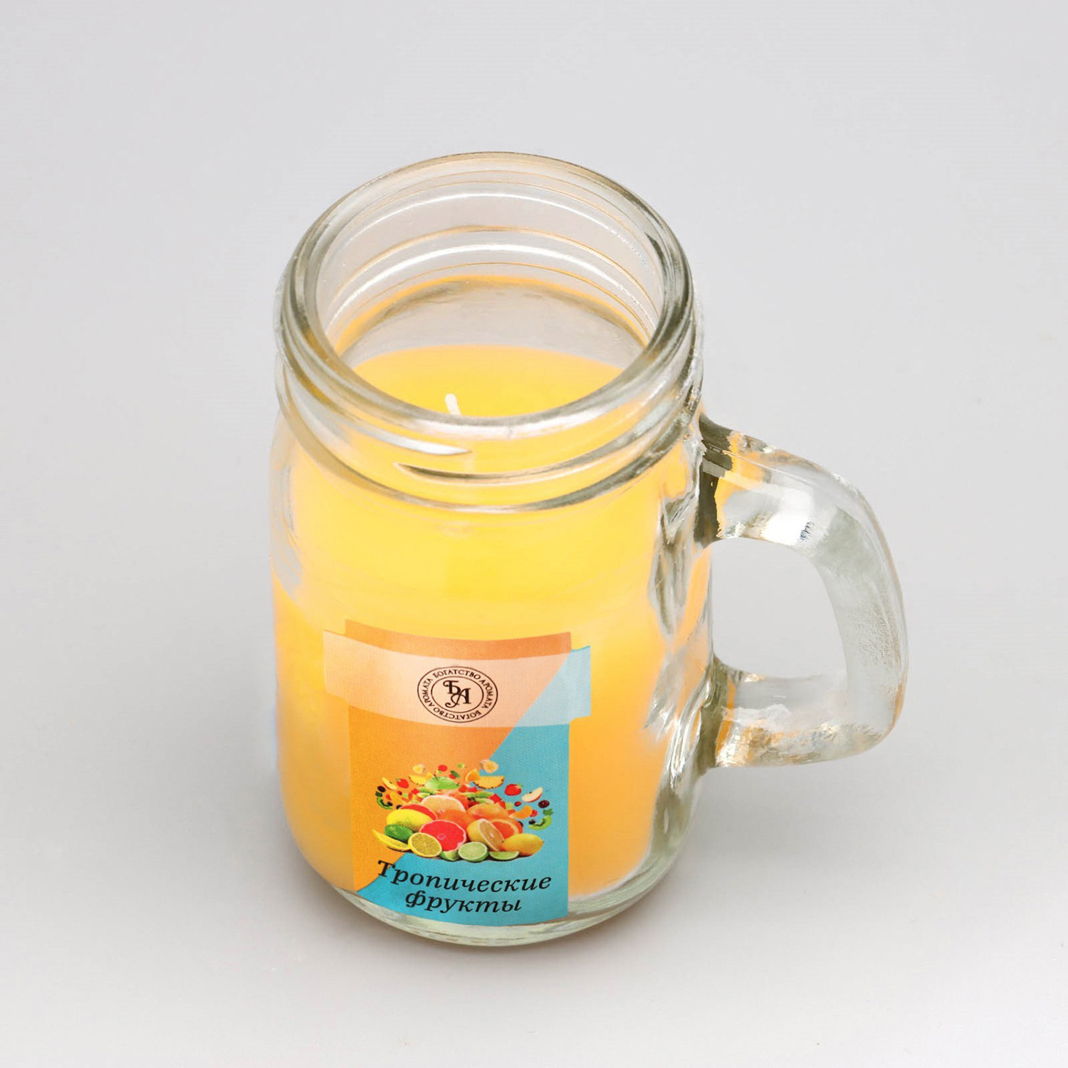 Свеча ароматическая в банке "Тропические фрукты", 7,2 х 8,5 см, 190 г   9485661