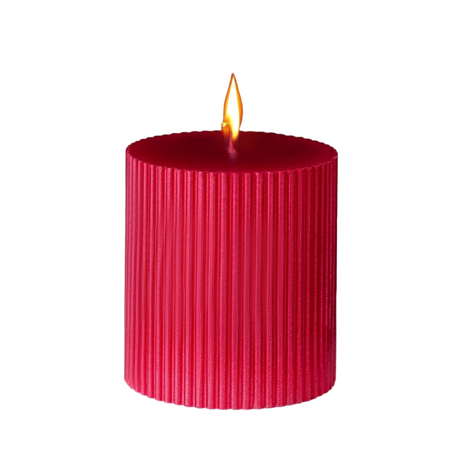 Свеча "Рельеф", 7×7.5см, красный металлик   9814721 Свеча "Рельеф", 7×7.5см, красный металлик   9814721