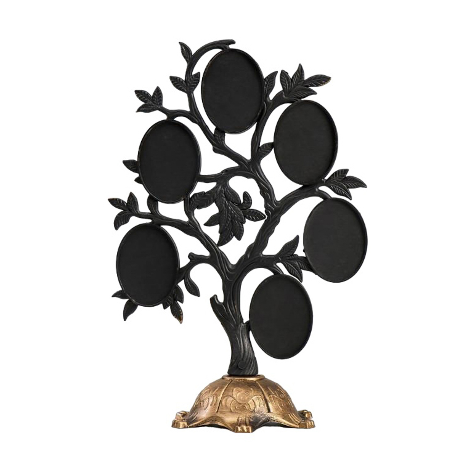 Фоторамка пластик на 6 фото 4,5х3 см "Дерево с плодами" тёмное золото 26,5х19,5х11 см 3930137