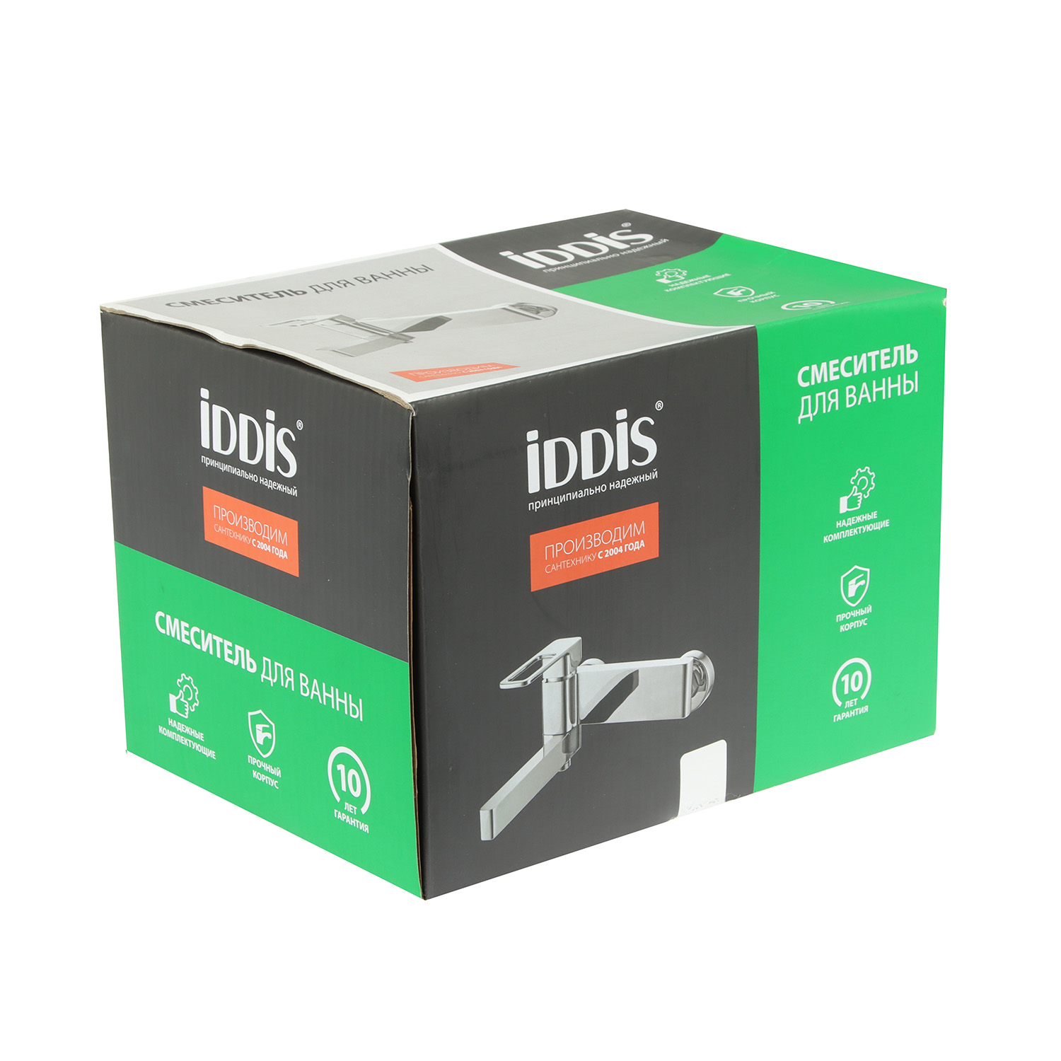 Смеситель для ванны IDDIS Slide, короткий излив, однорычажный