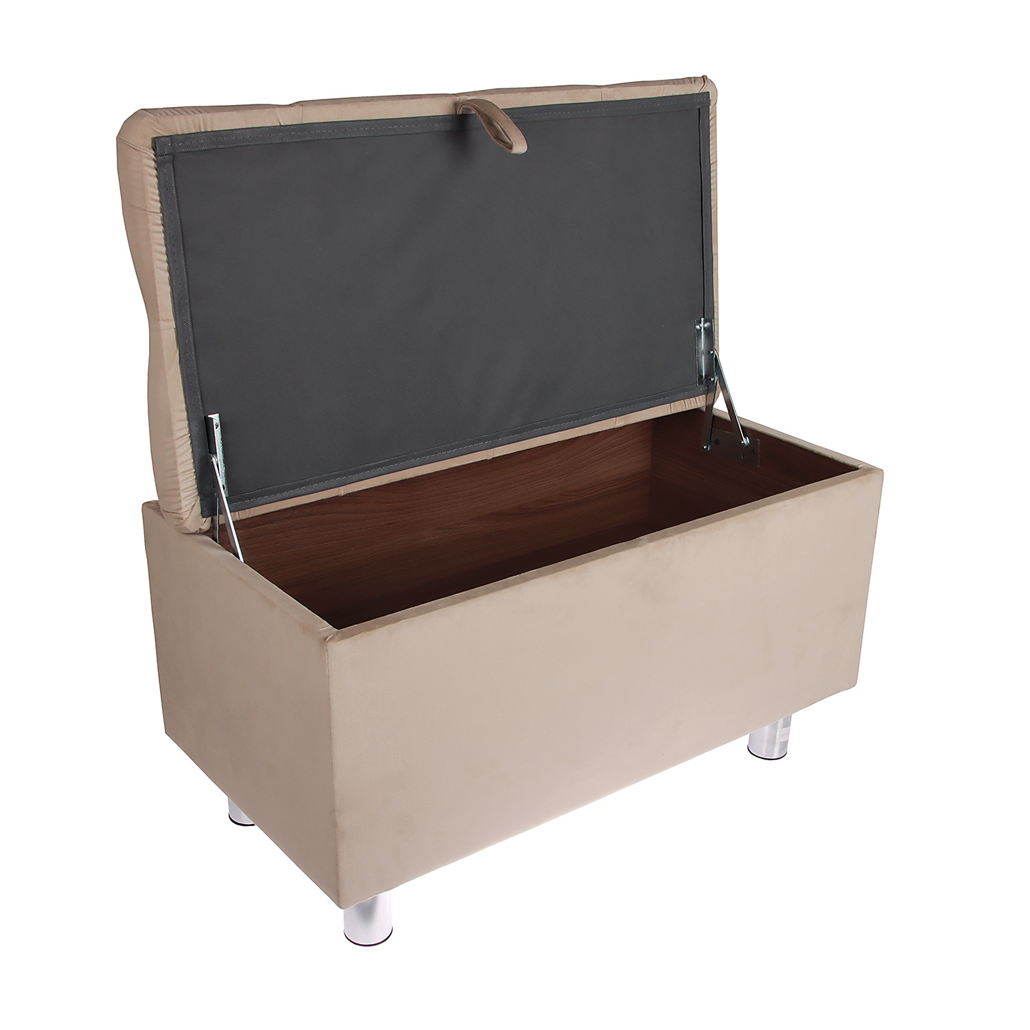 Банкетка прямоугольная 750х400х480мм с каретной стяжкой велюр КОНФЕТТИ ПЛЮМ*1