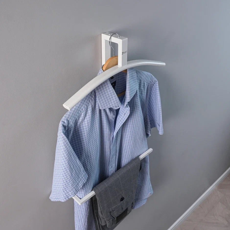 Вешалка надверная/настенная "Торонто 12" шир.440мм Белый ВКНТ12 Б ("ЗМИ") *1