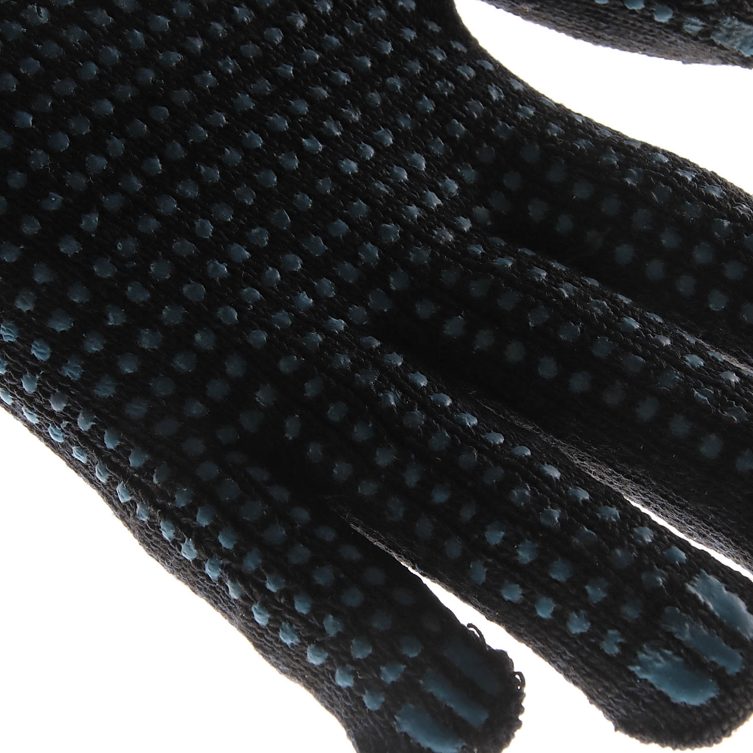 Перчатки ХБ с ПВХ 10кл (5нитей) 95гр черные двуслойные зимние (648Р) Ladoni  *5/100/200