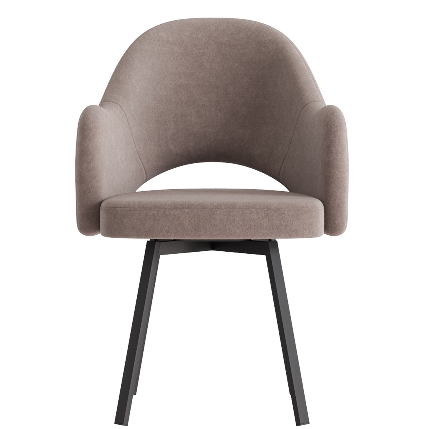 Стул АВИНЬОН 400x380xh930 Парма 1004 Какао+металл.каркас фантом Белый *4