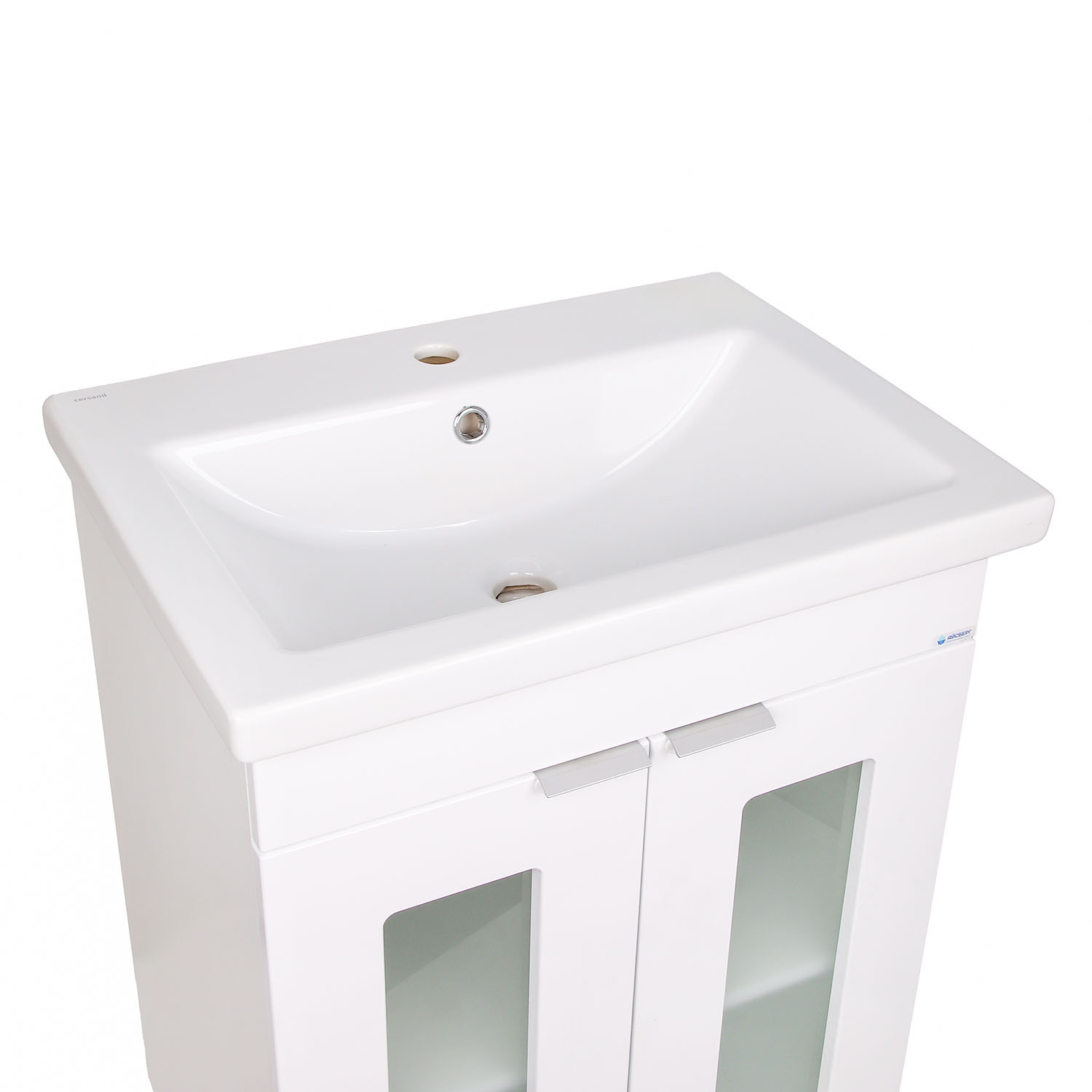 Тумба /Домино/ "Кристалл 60" (выписывать раковину БЛ322 COMO 60 Cersanit)  *1/4