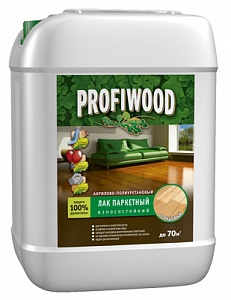 Лак акрилово-полиуретановый паркетный глянцевый 0,9 кг PROFIWOOD *1/6/336