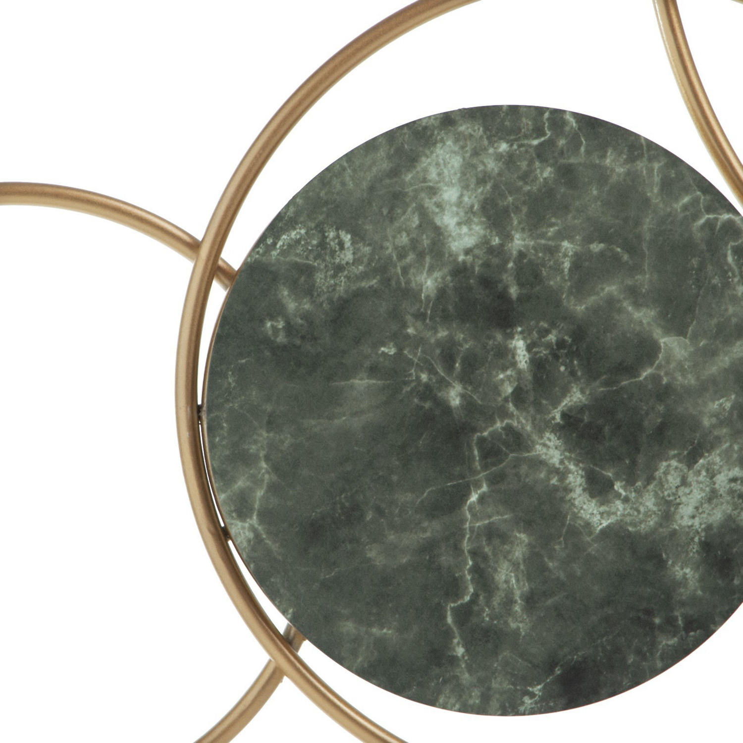 яяяДекор настенный металл "Кольца: золото и мрамор" 64х172 см  7334151