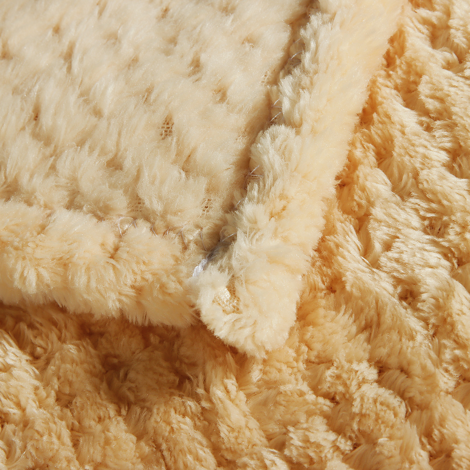 Плед 200*220см микрофибра жаккард ананас бежевый арт.345 NOVEL *1/8