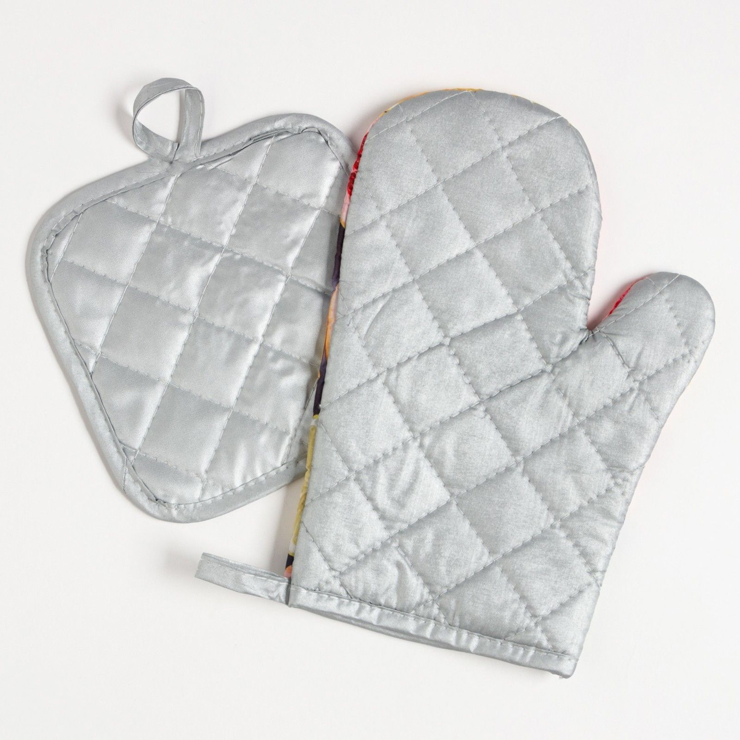 Набор прихваток Цитрусовые варежка-прихватка 26х16см, прихватка 17х17см 100% полиэстер Доляна *1