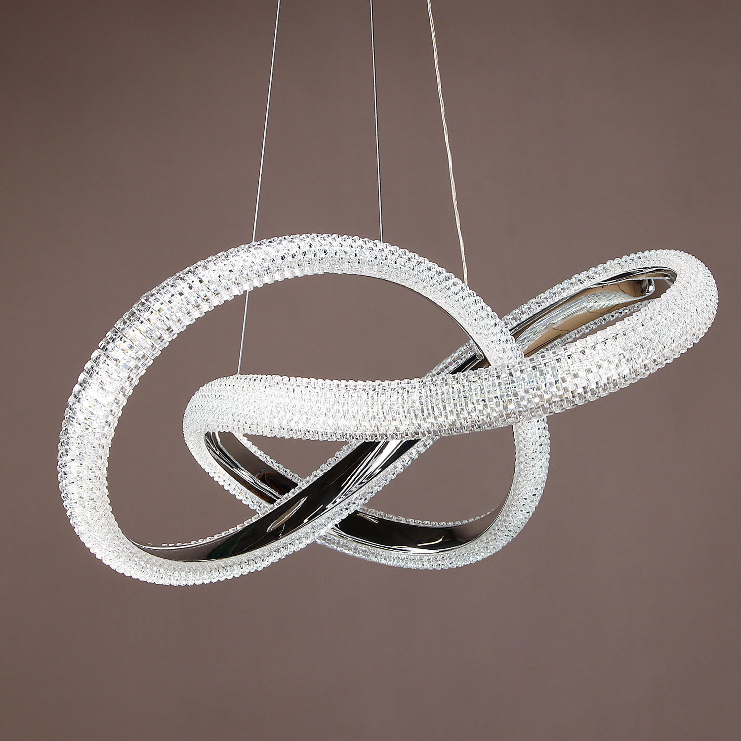 Светильник подвесной светодиодный 9233/96W Chrome  450 мм 3 реж., пульт S=16м2  VERNER LIGHTING *1