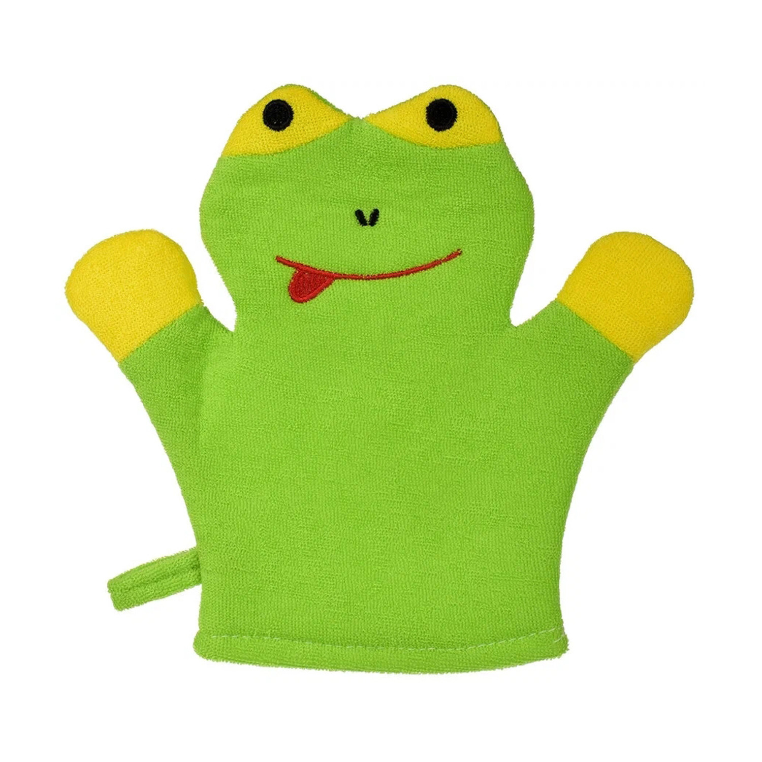 Мочалка для нежной и чувствительной кожи Зверушки 23х21 см (лягушка, заяц, хрюшка, бегемот, кор