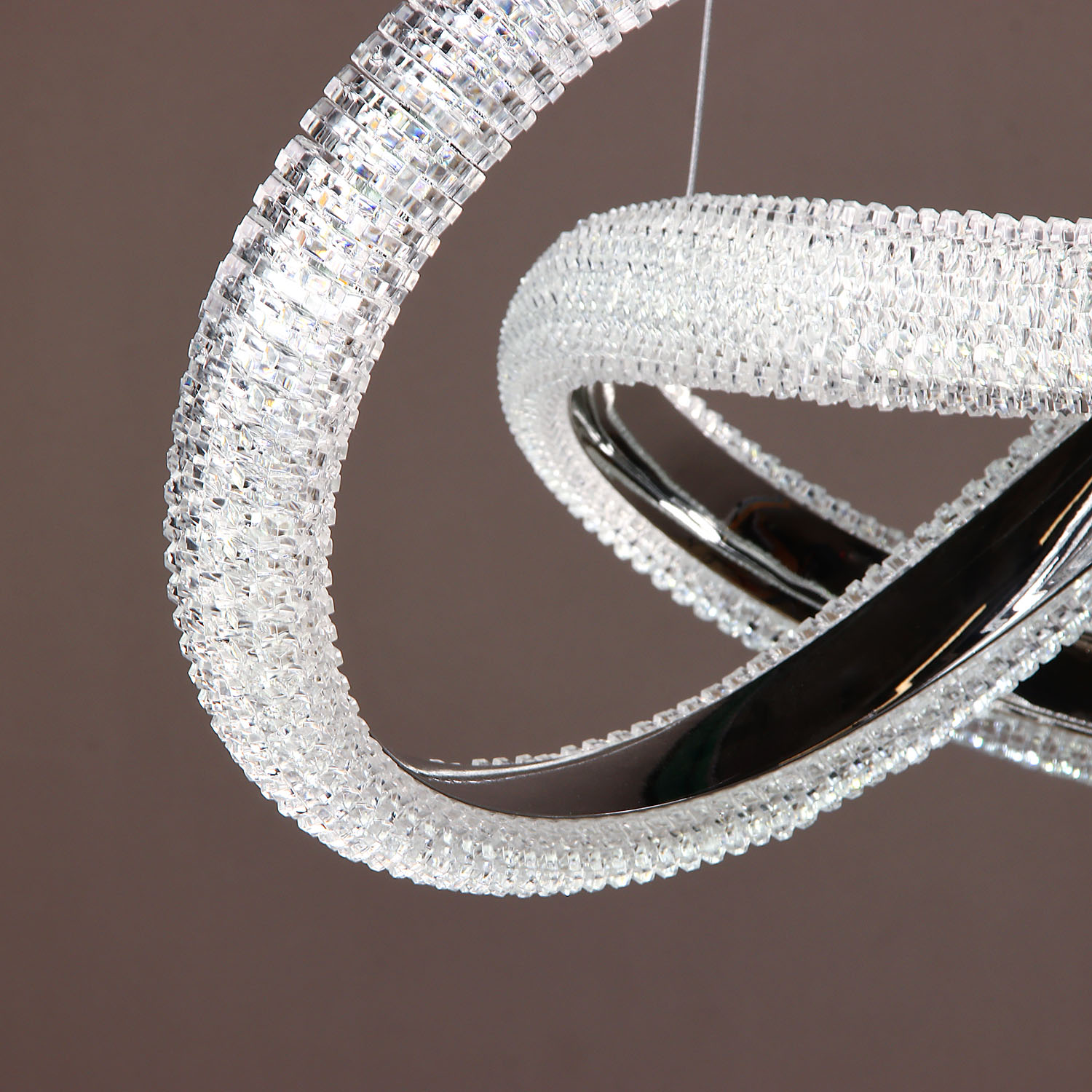 Светильник подвесной светодиодный 9233/96W Chrome  450 мм 3 реж., пульт S=16м2  VERNER LIGHTING *1