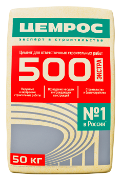 Цемент 50 кг ЦЕМ I 42,5 Н(ПЦ500) ЦЕМРОС  *1/30