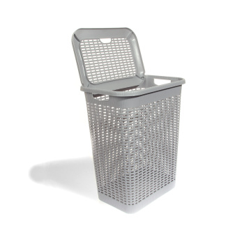 Корзина для белья пластм. 50л 420×310×560мм св.Серый арт.431293430 (Бытпласт) *16