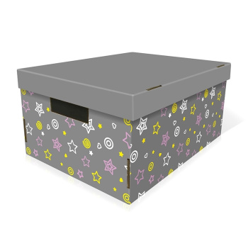 яяяКоробка д/хранения картон 370x280x180мм "Звездное небо" Д20104/№2 Звездн.небо *1/20