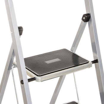 Стремянка стальная 3 ступени, выс.верхн. пл.0,69м, ШИРОКИЕ ступени "Class Plus" "Perilla" *1/4