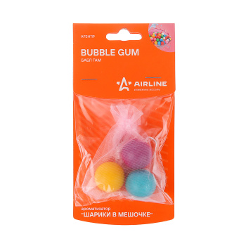 Ароматизатор AIRLINE Шарики в мешочке, бабл гам AFSH119 6775106