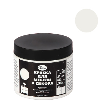 Краска акриловая для мебели и декора Белый 0,5 кг Новбытхим *1/6