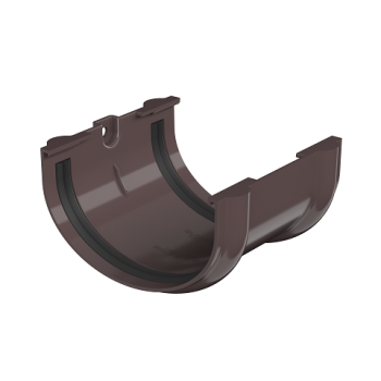 Соединитель желоба 120 мм ТехноНиколь, темно-коричневый Соединитель желоба 120 мм ТехноНиколь, темно-коричневый