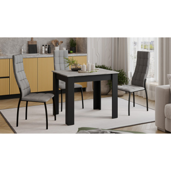 Стол обеденный прямоугольный нераздв.Промо тип1 900*670*735мм Чёрный/Ателье светлый*1