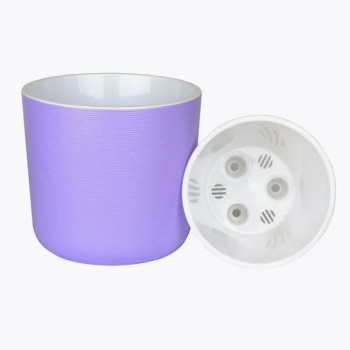 Кашпо пластм. "Лион"  3л d верха 170мм h160мм со вставкой Лаванда ЛИ17-21 *1/10