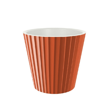 Кашпо пластм. "Sand"  5,8л d верха 230мм h208мм со вставкой Итал. терракот IG640210041*1/15
