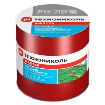 Лента-герметик 10х0.15 м ТехноНиколь Nicoband, самоклеящаяся, красный