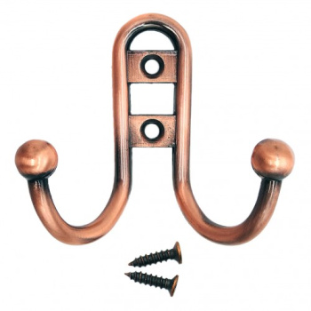 Крючок мебельный МЕДЬ 208В Соллер *10/50